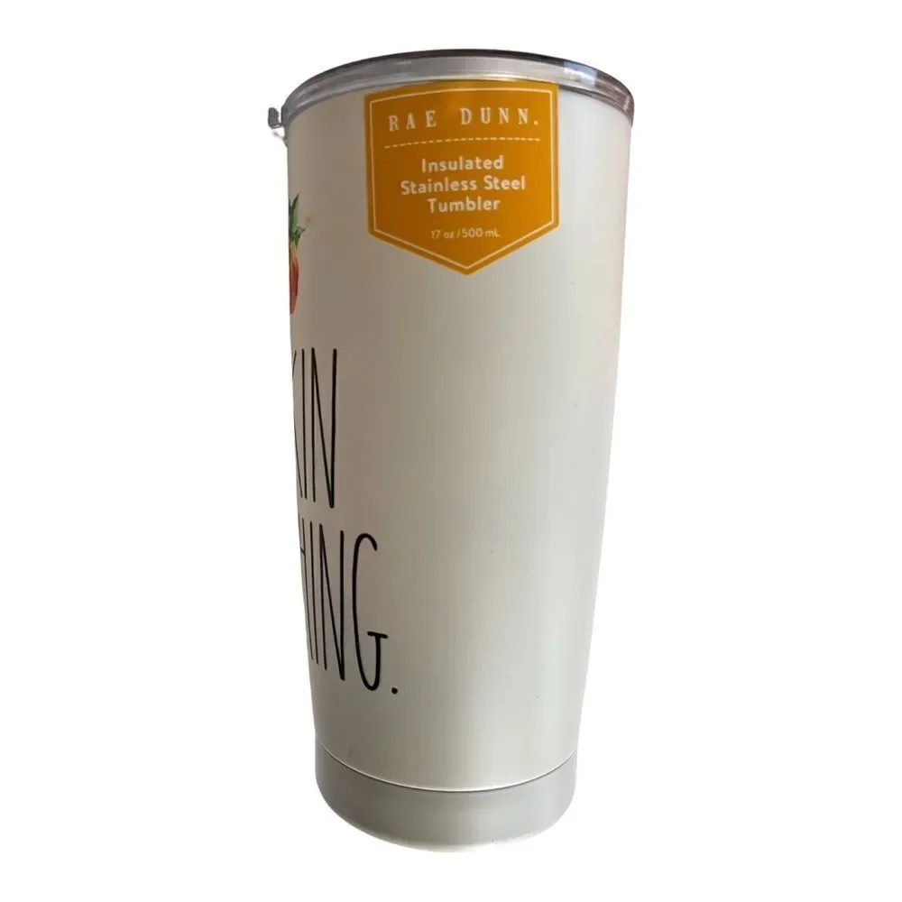 Rae Dunn PUMPKIN EVERYTHING - Insulated Stainless Steel Travel Tumbler NWT